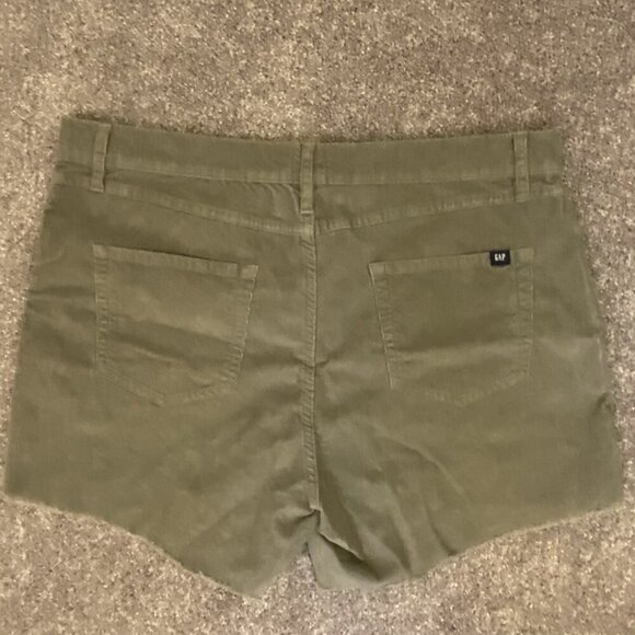 GAP Women's Corduroy Shorts 4" Raw Edge Hem Cut Off Vetiver Size 14 - NWT $49.95 - Picture 7 of 16